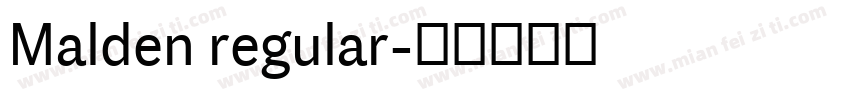 Malden regular字体转换
